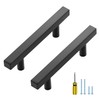 Ravinte 10 Pack Matte Black Cabinet Pulls Slim Kitchen Cabinet
