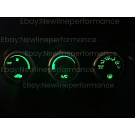 newlineperformanceLED Green LED Climate Control Hvac Bulb KIT for Honda CRV CR-V 2002-2006