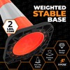 Xpose Safety 12 Inch Orange Traffic Cones with 4" Collar