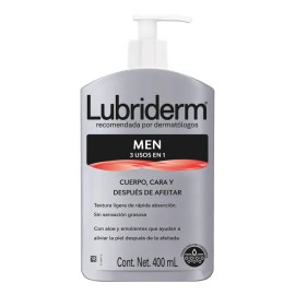 LUBRIDERM Men Crema Corporal de Hidratación Intensiva – Cuidado Masculino Diario | 400 ml