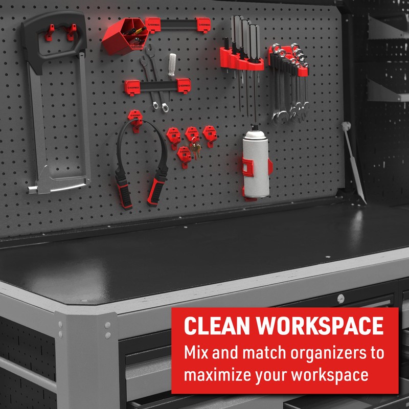 EZRED EZP6PK 16-Piece Peg Board Tool Storage and Organization For