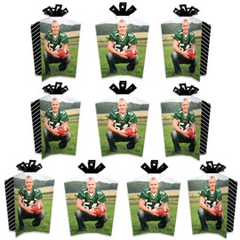 Big Dot of Happiness Fun Photo Table Decorations - Custom Graduation Picture Fold and Flare Centerpieces - Upload 1 Photo - 10 Count