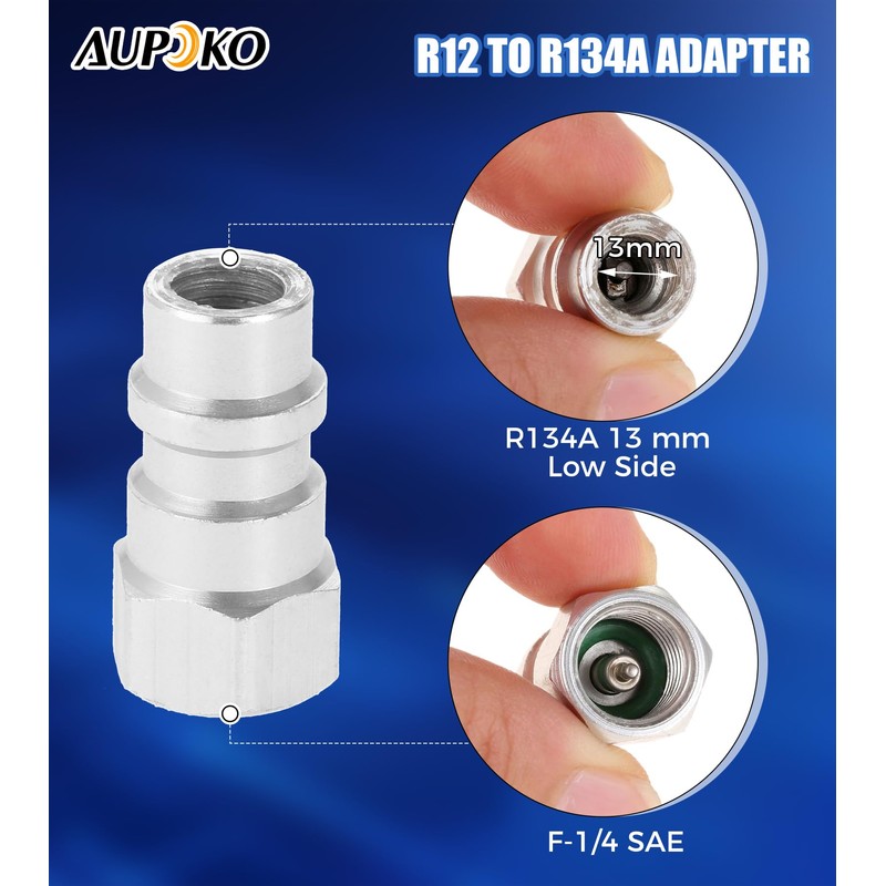 Aupoko R1234YF to R134A Low Side Quick Coupler 14mm, R12
