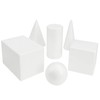 BELLE VOUS Geometric Shapes 3D White Foam (Pack of 6)