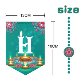 Cranight Diwali Decorations Happy Diwali Banner Festival of Lights Party Supplies Diwali Lights Party Decorations Kit Diwali Deepavali Banner Decorations