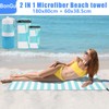 BonGu Beach Towel Set 180x80cm & 60x38cm Microfiber Travel Towels