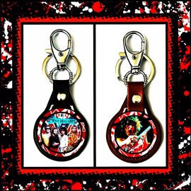 EDDIE VAN HALEN GHOSTLY HANDS  TWO LEATHER KEYCHAINS