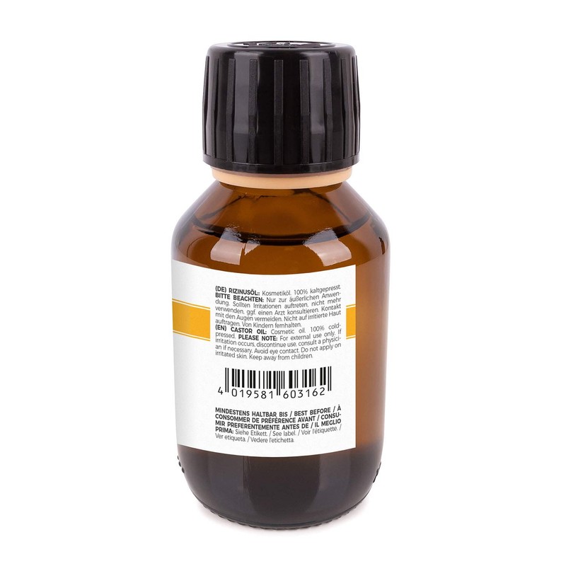 VitaFeel Rizinusöl - 100% reines kaltgepresstes Öl, nativ Ph. Eur,