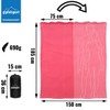 gipfelsport Microfibre Fleece Blanket with Sleeping Bag Function, Size 185