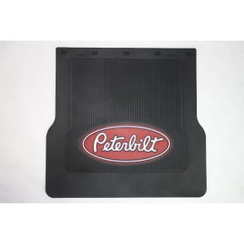 Peterbilt Motors 16" x 18" x 17" Heavy Duty Rubber Semi Truck Mud Flaps-Pair