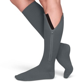 TheraMagic™ Zipper Compression Socks for Men & Women, 20-30mmHg Closed Toe Graduated Zippered Compression Stocking