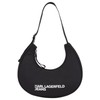 KARL LAGERFELD JEANS Women's Essential Nylon Moon Bag, black