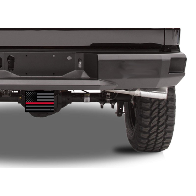 Rogue River Tactical Subdued Thin Red Line Flag Trailer Hitch