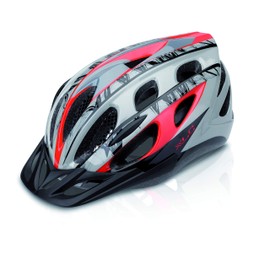 XLC Unisex-Adult Fahrradhelm BH-C18, Rot, Grau, 54-58 cm