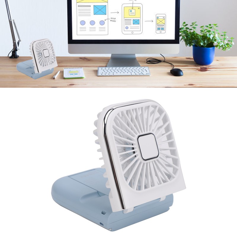 Foldable Necklace Fan Folding Digital Desktop Mobile Phone Holder Small