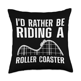 Funny Roller Coaster For Men Women Kids Roller Coaster Lover Throw Pillow