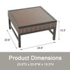 PatioFestival Wicker Table Patio Side Tables Rattan PE Furniture Outdoor