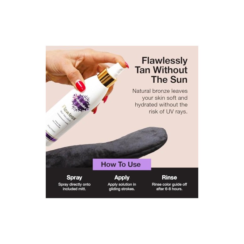 Self Tanning Liquid Solution Flawless by Fake Bake Luxurious and