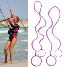 2 Packs (1pc 35"+1PC 25") Purple Hair Ties for Women, Elastic Hair Bands No Damage for Long Thick Curly Hair Strong Braided Ponytail Holders Hair Wrap for Water Wind