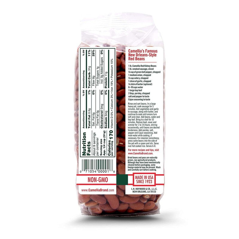 Camellia Brand Dried Red Kidney Beans, 1 Pound (6 Pack)