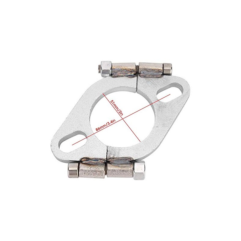 Yctze Exhaust Flange 2 inch Flat Oval Split Repair Exhaust