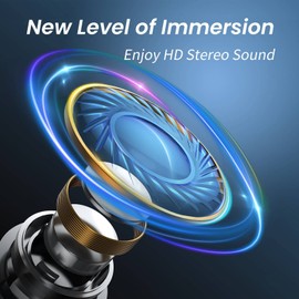 HAYLOU GT1 2022 Audífonos Inalámbricos, Audífonos Bluetooth 5.2 con modo de juego HD Stereo Sound/Borrar llamada/Auriculares Internos de 25Horas de Reproducción con Micrófono/Control Táctil/Sonido Estéreo (tinta negra)