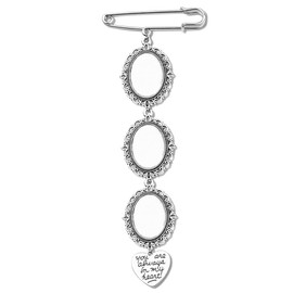 3 Photo Charm for Wedding Bouquet Charm for Bride Bouquet Memorial Charm You Are Always In My Heart Charm for Bridesmaid Bride Wedding Bouquet Photo Charms for Men Groom Groomsman