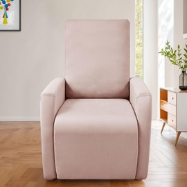 Generisch Waterproof Stretch Armchair Cover with Pockets, Living Room, Adapted for TV Chair, Pink