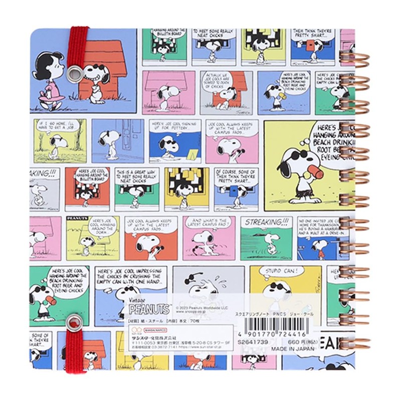 Sunstar Stationery COMICAL SCENES S2641739 Snoopy Notebook Ring Joe Cool