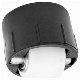 Wagner 01704301 Swivel Castor / Countersunk Roller Mini Stop Heavy from 25 kg Diameter 15 mm Hard Ball Bearings Plastic Housing Diameter 26/25 x 17/6 mm Metal Pin Load Capacity 50 kg Made in Germany