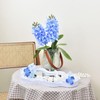 Evlasumflow 4pcs Artificial Hyacinth Hydrangea Flowers 16" Real Touch Blue
