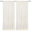 Chiffon Backdrop Curtain Ivory 5ft x 10ft 2 Pieces Cream