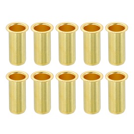 sourcing map 10Pcs Fit for 6mm(1/4") Tube ID Brass Compression Fitting, Insert Tube Support Compression Sleeve Fitting, Sleeve Ferrules for Water Oil Air Pipe