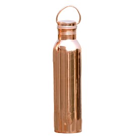 HealthGoodsIn - Pure Copper (99.74%) Water Bottle with Carrying Handle | Seamless Leakproof Ayurvedic Water Bottle 1000 ML