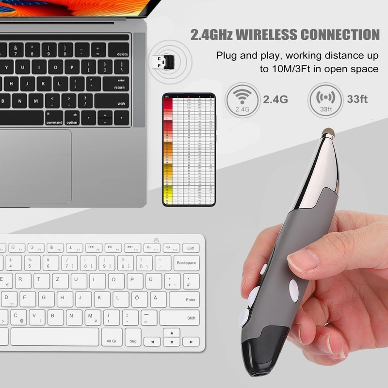 USB Computer Stylus PC Accessory, 2.4G Mouse Optical Pen Mouse