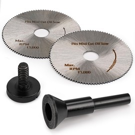 NuoDunco 2 Inch Cut Off Wheel with 1/4 Stem Mounting Mandrel 2" Circular Saw Cutting Wheel for Die Grinder Drill Cutter Disc for Wood Plastic PVC Pipe Stainless Steel Tube