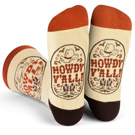 Lavley Howdy Y'all Socks for Men and Women One Size - Gift for Cowboys, Country Music, and Western Fans