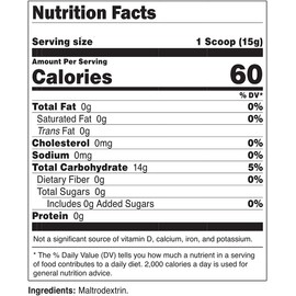 Maltrodextrin 2-lbs.- Boosts Energy with Complex Carbohydrates for Pre/Post Workout Shakes or Gels, No Artificial Colors or Flavors, Gluten-Free, Vegan