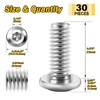 Mywish - 30 tornillos M5 M5 de cabeza plana, tornillos