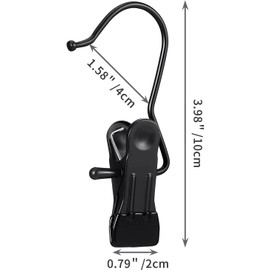 FREZON 15 Pack Boot Hanger for Closet, Laundry Hooks with Clips, Boot Holder, Hanging Clips, Portable Multifunctional Hangers Single Clip Space Saving for Jeans, Hats, Tall Boots, Towels(Black/Black)