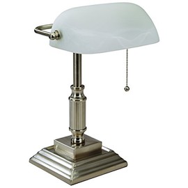 V-Light Banker's Desk Task Lamp, Brushed Nickel (VS688029BN)