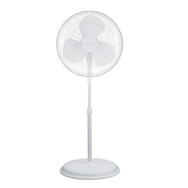 DENALI AIRE 1DAFP16 16" Oscillating Pedestal Fan with 3 Speed Settings, Adjustable height and tilting head, Wide angle oscillation, White