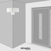 Oktaplex lighting Corner Wall Bracket White | Suitable for Outside