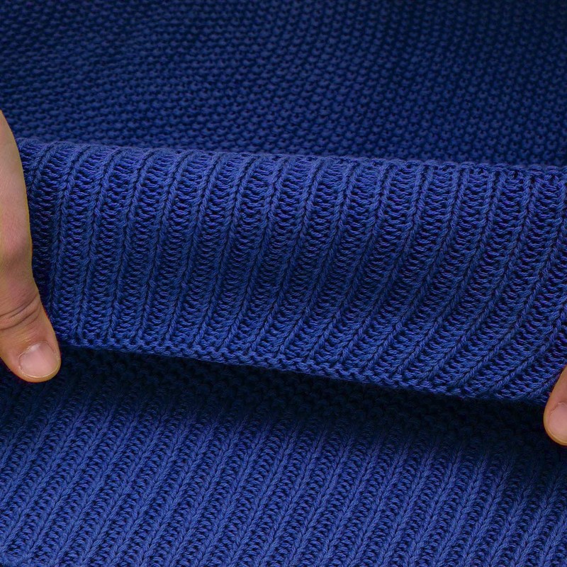 PiccoCasa 100% Cotton Knit Throw Blanket,Solid Lightweight Decorative Throws and