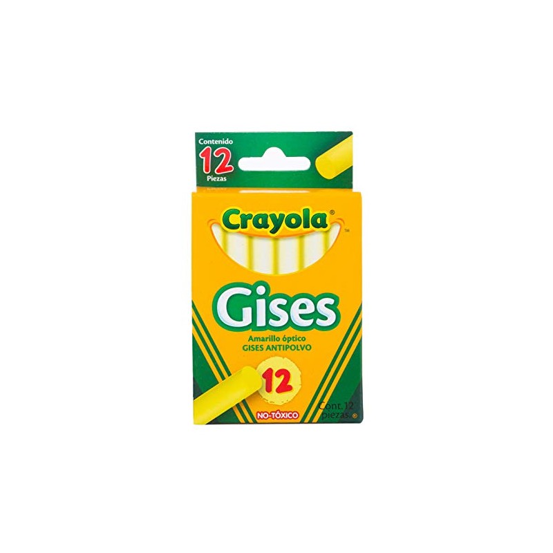 Crayola(R) Anti-Dust Chalk, (White) Box Of 12 Sticks