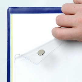 StoreSMART - Magnetic Closure Pocket - Magnetic-Back - 10-Pack - Blue - 8.5" x 11" (MCP8511MB-PQB-10)
