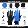 AFE Ladies Horse Riding Gloves Track Fabric Gloves Synthetic Leather