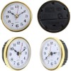 Nlinlin Mini Silver Clock Insert, 2-1/2Inch 65mm Round Quartz Movement,