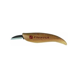 Flexcut Cutting Knife, High Carbon Steel Blade, Ash Handle, 1-1/4 inch Blade Bevel Length (KN12)