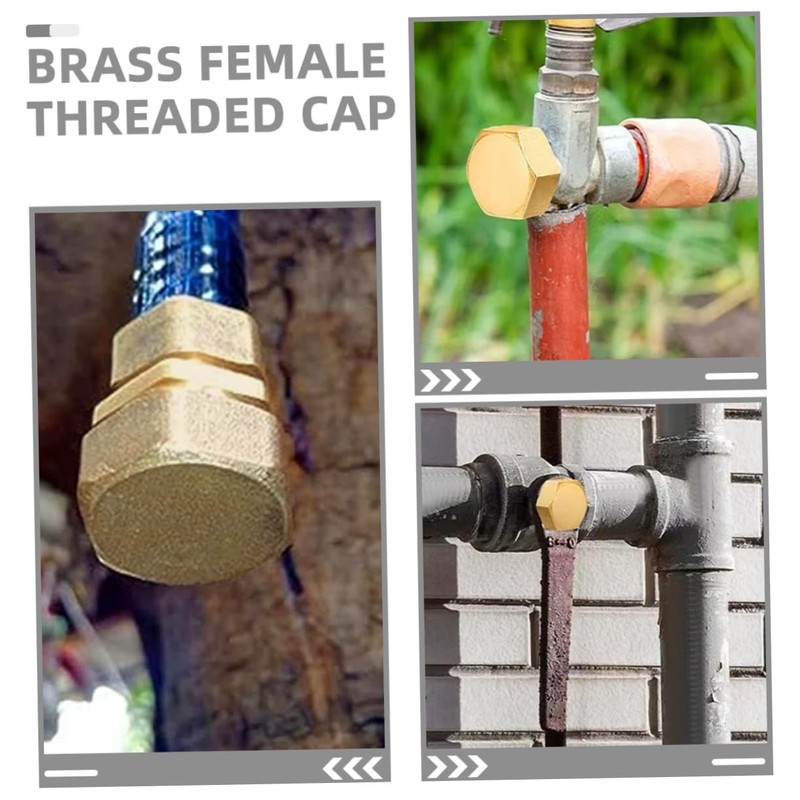 BESPORTBLE Versatile Brass End Caps 6 Pack for Tubes Leakproof